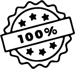 100% satisfaction badge